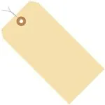2 3/4 x 1 3/8" 13 Pt. Manila Shipping Tags - Pre-Wired