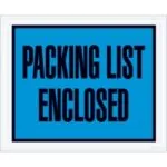 4 1/2 x 5 1/2" Blue "Packing List Enclosed" Envelopes