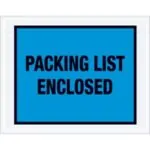 7 x 5 1/2" Blue "Packing List Enclosed" Envelopes