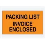 7 x 10" Orange "Packing List/Invoice Enclosed" Envelopes