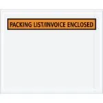 4 1/2 x 5 1/2" Orange "Packing List/Invoice Enclosed" Envelopes