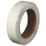 1/2" x .018 x 9000' White 16 x 6" Core Hand Grade Polypropylene Strapping - Embossed