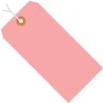 2 3/4 x 1 3/8" Pink 13 Pt. Shipping Tags - Pre-Strung