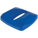 Rubbermaid® Square Recycling Slotted Lid  - 23 Gallon, Blue