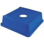 Rubbermaid® Square Recycling Bottle and Can Lid  - 35 & 50  Gallon, Blue