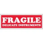 1 1/2 x 4" - "Fragile - Delicate Instruments" Labels (500/roll)