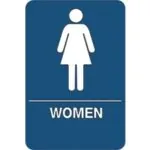 Women Restroom ADA Compliant Plastic Sign