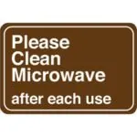 Please Clean Microwave… 6 x 9" Facility Sign