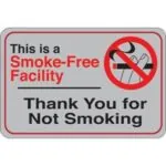 Smoke-Free Facility… 6 x 9" Facility Sign