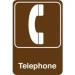Telephone 9 x 6" Facility Sign