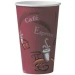 Solo® Paper Hot Cups - 16 oz., Bistro Design