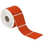 2 1/4 x 2" Red Desktop Direct Thermal Label