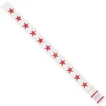 3/4 x 10" Red Stars Tyvek® Wristbands
