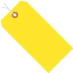 2 3/4 x 1 3/8" Yellow 13 Pt. Shipping Tags - Pre-Strung