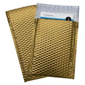 7 1/2 x 11" Gold Glamour Bubble Mailers (72/case)