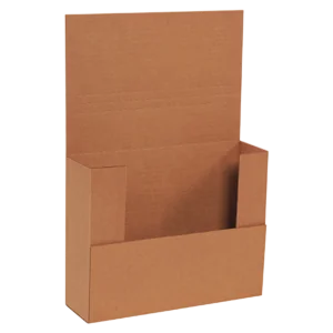 11 1/8 x 8 5/8 x 4" Kraft Easy-Fold Mailers (50/bundle)