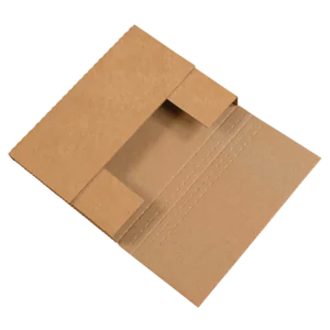 12 1/8 x 9 1/8 x 3" Kraft Easy-Fold Mailers (50/bundle)