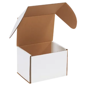 7 5/8 x 6 x 5 7/16" White Outside Tuck Mailers (25/bundle)