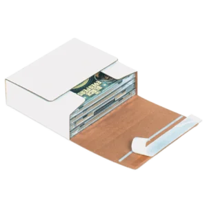 5 3/4 x 5 1/16 x 1 3/4" White Self-Seal CD Mailers (200/bundle)