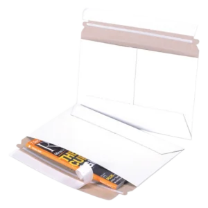 12 1/4 x 9 3/4" White Side-Loading Self-Seal Stayflats Lite® Mailers (100/Case)