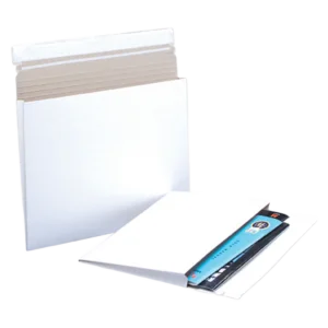 15 x 12 1/2 x 1" White Stayflats® Gusseted Mailers (100/Case)