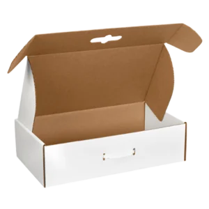 18 1/4 x 11 3/8 x 4 1/2" White Corrugated Carrying Cases (10/bundle)