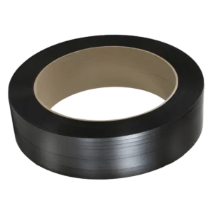 1/2" x 7000' - 16 x 6" Core Hand Grade Signode® Comparable Polypropylene Strapping - Smooth, Black (1 coil/case)