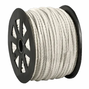 1/4", 1,150 lb, White Twisted Polypropylene Rope - 600'