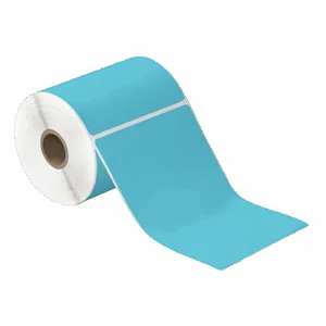 4 x 6" Blue Desktop Thermal Transfer Labels (250/roll | 12/case)