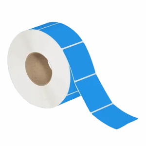 2 x 3" Fluorescent Blue Thermal Transfer Labels (2000/roll | 8/case)