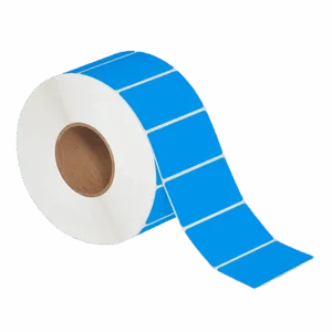 4 x 2" Fluorescent Blue Thermal Transfer Labels (3000/roll | 4/case)