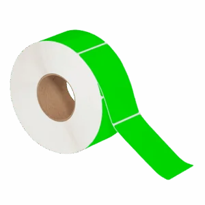 3 x 5" Fluorescent Green Thermal Transfer Labels (1300/roll | 6/case)
