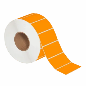 4 x 2" Fluorescent Orange Thermal Transfer Labels (3000/roll | 4/case)