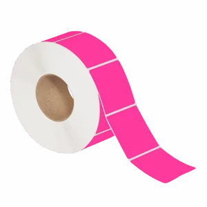 2 x 3" Fluorescent Pink Thermal Transfer Labels (2000/roll | 8/case)