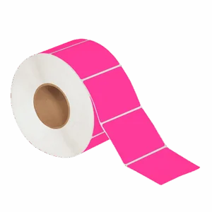 4 x 3" Fluorescent Pink Thermal Transfer Labels (2000/roll | 4/case)