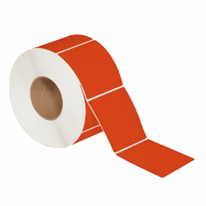4 x 4" Red Direct Thermal Labels (1500/roll | 4/case)