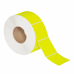 2 x 3" Fluorescent Yellow Thermal Transfer Labels (2000/roll | 8/case)