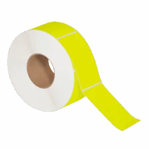 3 x 5" Fluorescent Yellow Thermal Transfer Labels (1300/roll | 6/case)