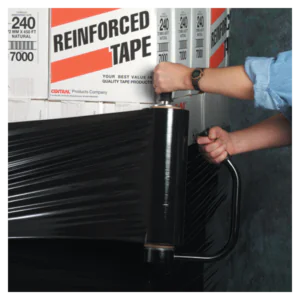 15" x 1,500' - 80 Gauge - Opaque (Black) Hand Stretch Film (4/case)